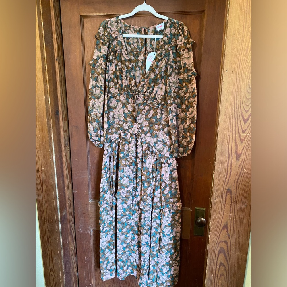 Buddy Love Pia dress - brown and blue. NWT